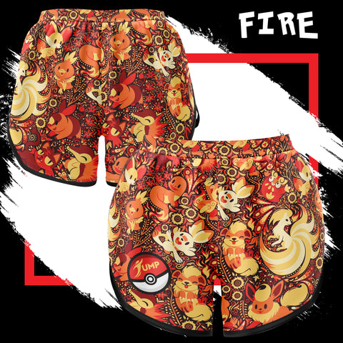 Jump Shorts Donna - Fire Pattern