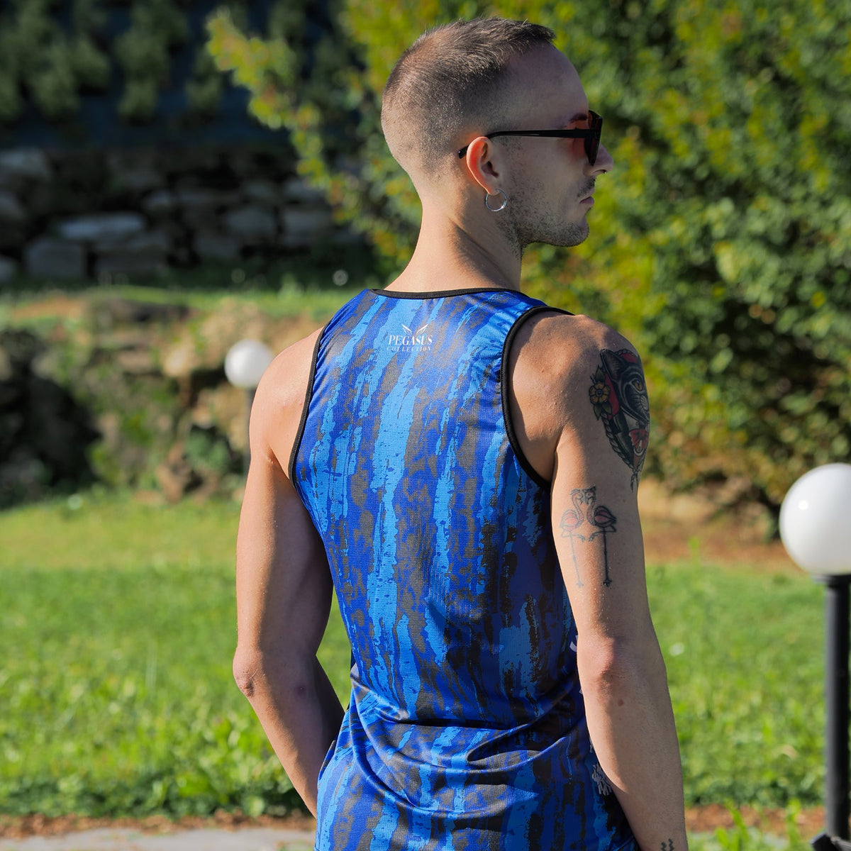 Kaiia - Coordinato con top a canottiera e gonna lunga celeste con
