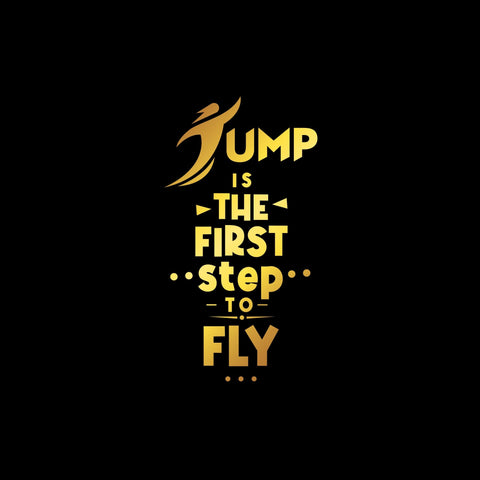 T-Shirt Gold Slogan - Jump Sport